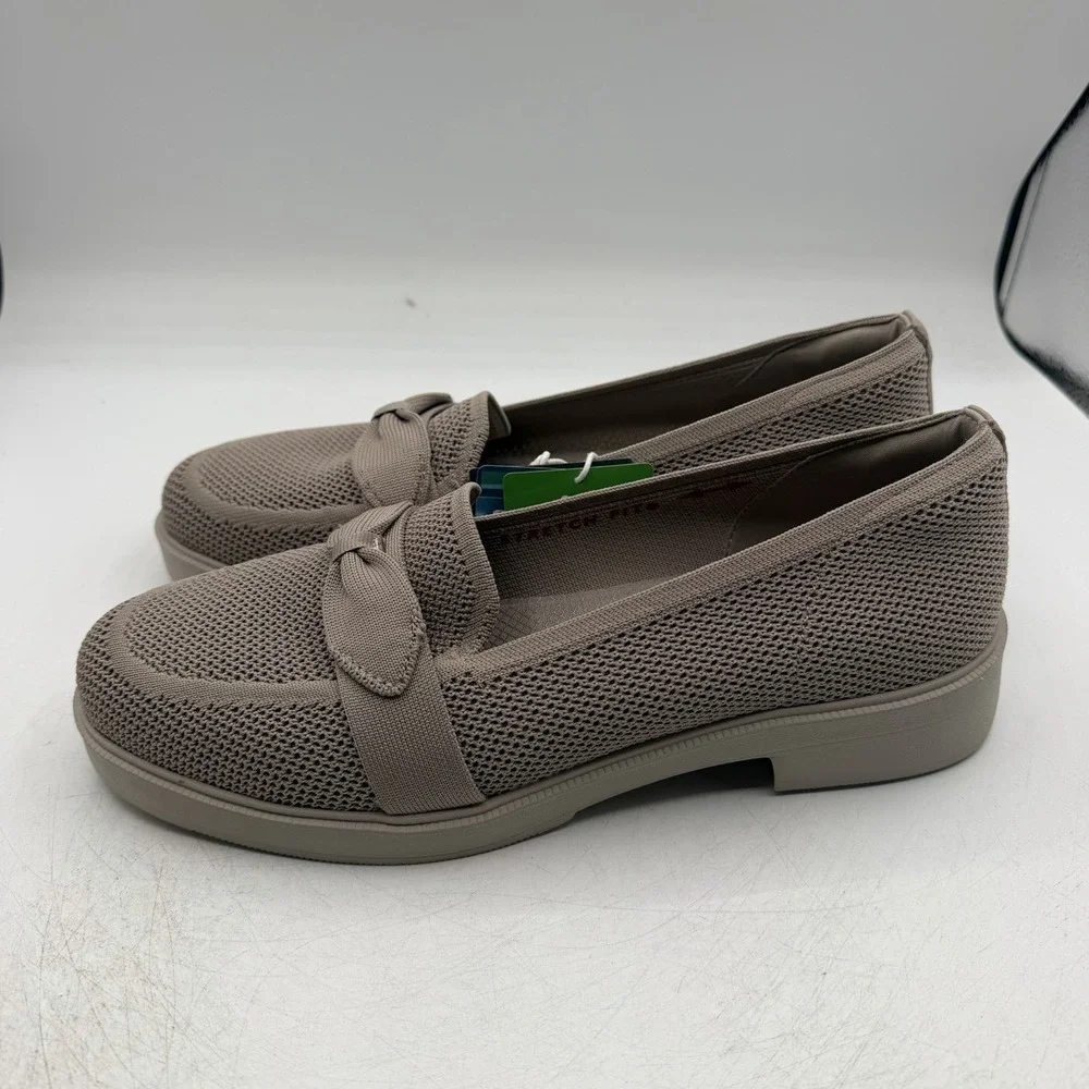 Skechers Cleo Taylor Desire Loafers Womens Sz 10 Taupe Tan Slip On Shoes 159029